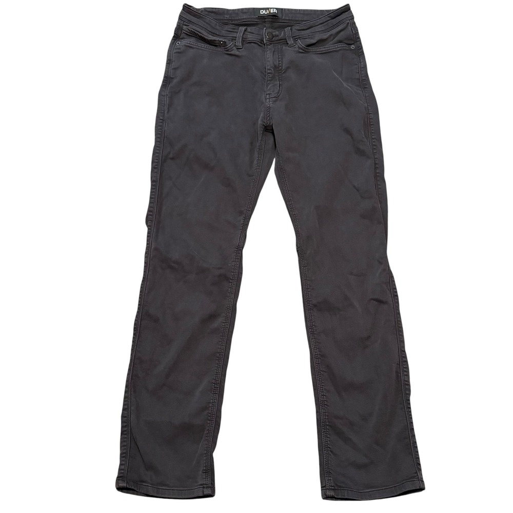 DU/ER No Sweat Pant Straight Fit Charcoal Gray Performance Trousers 32x32